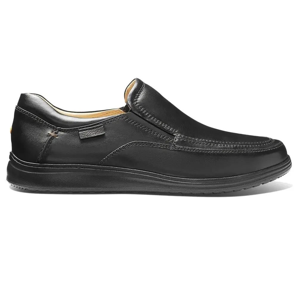 SAMUEL HUBBARD MEN'S FEATHERLIGHT OLEMA LOAFER, BLACK LEATHER, 9 WIDE